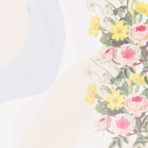 Romantic cottage flowers wallpaper