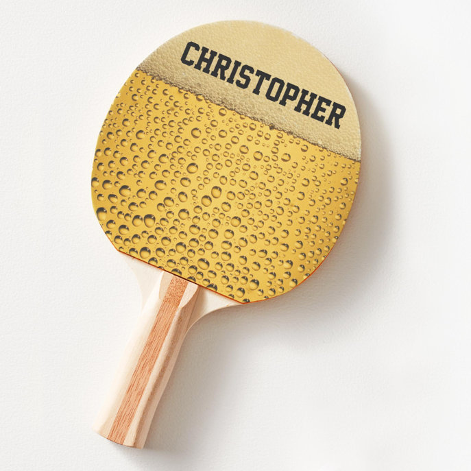 Beer Glass Personalize Ping Pong Paddle