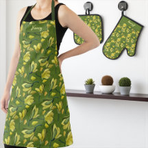 Personalized Magnolia Floral Kitchen Collection