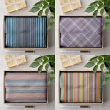 Gift Tissue Paper With Lines Plaid And Stripes 