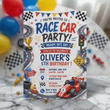 Personalized Race Car Birthday Party Collection