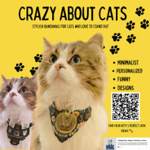 Stylish Cat Bandanas & Custom Pet Scarves