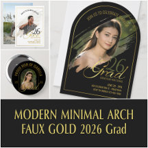 FAUX GOLD BORDER AND BRUSH STROKE Photo Grad Party