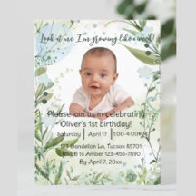 I'm Growing Like a Weed, baby's first birthday