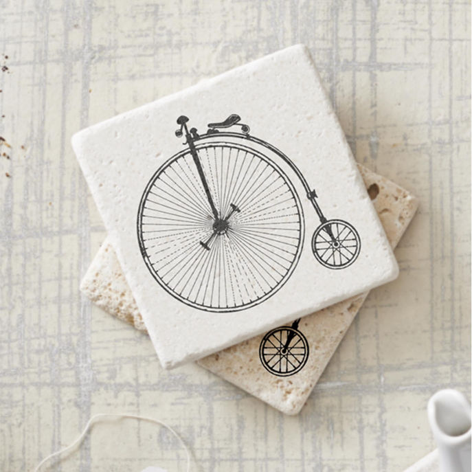 Vintage Bicycle Stone Coaster