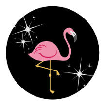 Pink Stripe Flamingo Pool Party Stationary