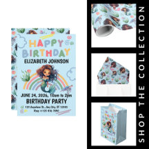 Black Girl Mermaid Birthday Party Supplies