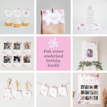 Pink Winter Wonderland Snowflake Collection