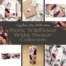 Rustic Wildflower Bridal Shower Collection | Blush