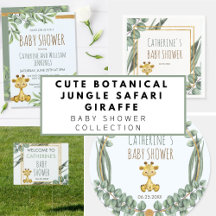 CUTE JUNGLE SAFARI GIRAFFE BABY SHOWER