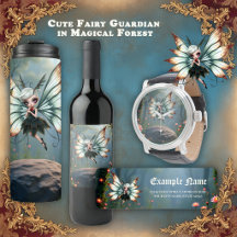 Cute Fairy Guardian in Magical Forest