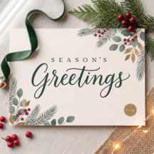 Botanical Season's Greetings Corporate Holiday