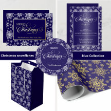 Christmas Snowflakes Blue Collection