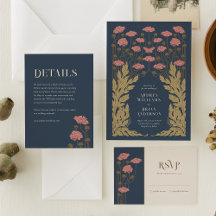 The Art Nouveau Collection in Navy Blue