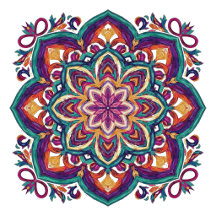 Boho Folk Art Flower
