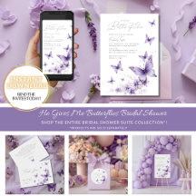 He Gives Me Purple Butterflies Bridal Shower Suite