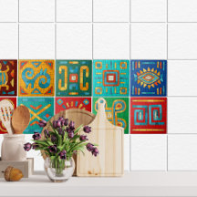 Colorful African Tribal Mosaic Art