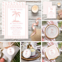 Palm Trees and Pacifiers Coastal Pink Baby Shower