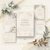 Earthy Floral Elegance Wedding Suite 