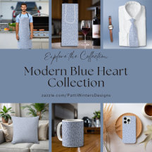 Modern Blue Heart Collection