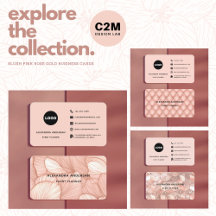 Chic Blush Pink Sparkle Business Cards Collection