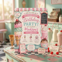 Pastel Ice Cream Birthday Party Collection
