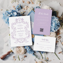 Regal Lavender | Vintage Baroque Frame Wedding