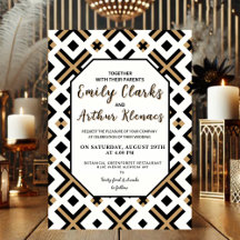 Elegant modern luxury classic wedding invitation