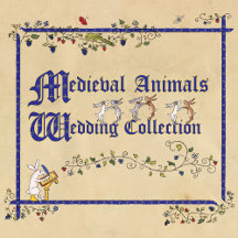 Medieval animals wedding collection