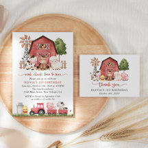 Farm Animals, Red Barn First Birthday Collection