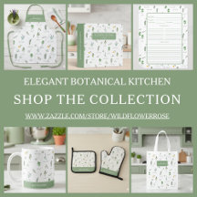 Elegant Botanical Kitchen Essentials