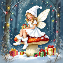 Cottage Core Christmas Fairy