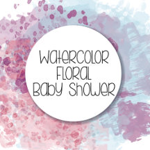 Pink & Purple Watercolor Floral Baby Shower