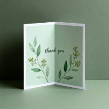 Minimalist Nature Thank You Greeting Cards