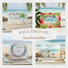 Beach, Tropical & Nautical Save the Date Cards