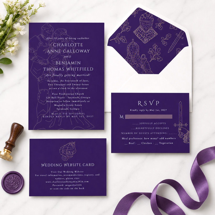 Royal Fantasy Medieval Wedding Collection   Purple