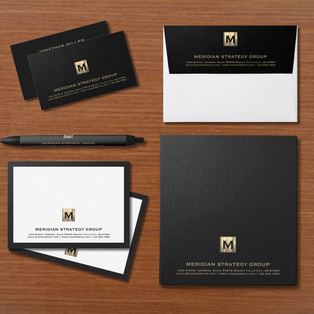 Executive Monogram Elegance Consulting Essentials