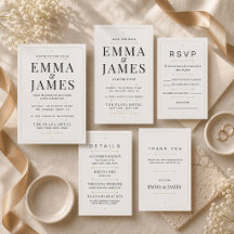 Modern Serif Luxury Wedding Suite