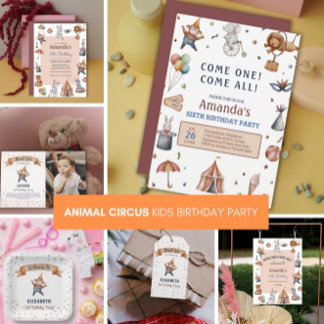 Playful Animal Circus - BunnyFamilyKeepsake