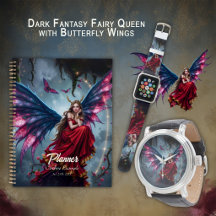 Dark Fantasy Fairy Queen with Butterfly Wings 