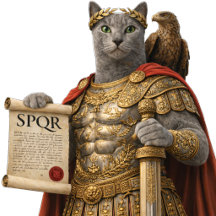 Russian Blue Caesar Cat