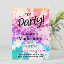 Tiedye Girl Birthday