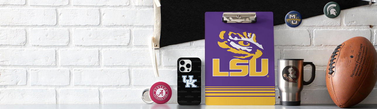 Boast your school spirit with phone cases, mugs, shirts and more