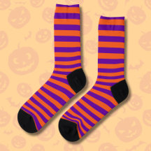 Striped Halloween Socks