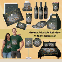 Greeny Adorable Reindeer At Night