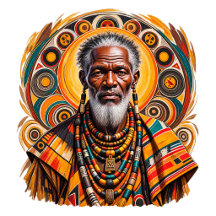African Spiritual Elder Portrait Art | Ancestral