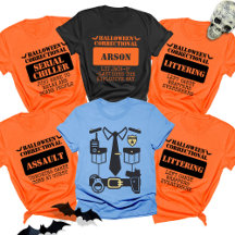 Halloween Correctional Inmate Police Costume