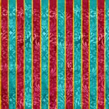 Carmine and Turquoise Blue Striped Pattern