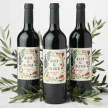 CUSTOM Wine & Food Labels Stickers Tags Favors