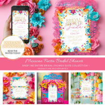 Mexican Fiesta Pink Yellow Flowers Bridal Shower